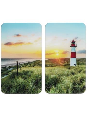Maximex Herdabdeckplatten LIGHTHOUSE, Glas, 2er-Set in Mehrfarben, 30 x 1,8 x 52 cm