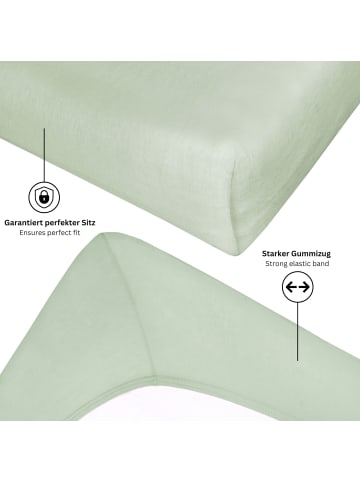 Schöner Wohnen Kollektion Spannbettlaken FLAT 1 in Hellgrün