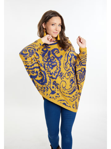 VIRITA Women Poncho-Pullover in Curry
