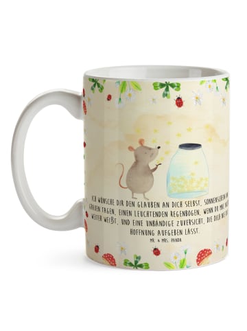 Mr. & Mrs. Panda Tasse Maus Sterne mit Spruch in Naturpapier