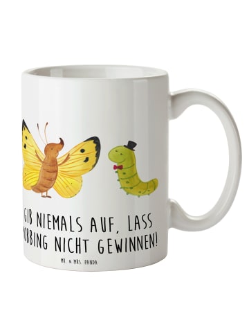 Mr. & Mrs. Panda Keramiktasse Mobbing bewältigen mit Spruch in Weiß