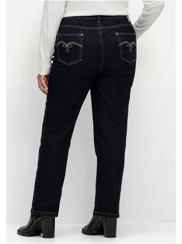 sheego Gerade Jeans in dark blue Denim