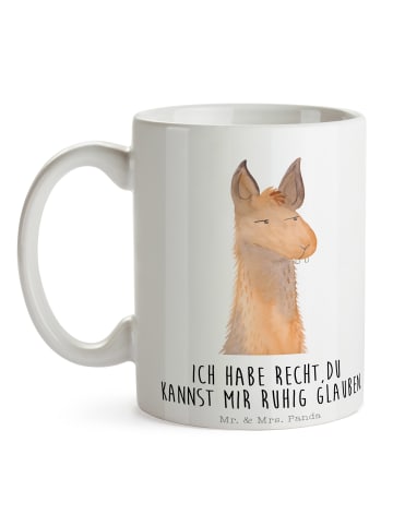 Mr. & Mrs. Panda Kaffeebecher Lamakopf Genervt mit Spruch in Weiß