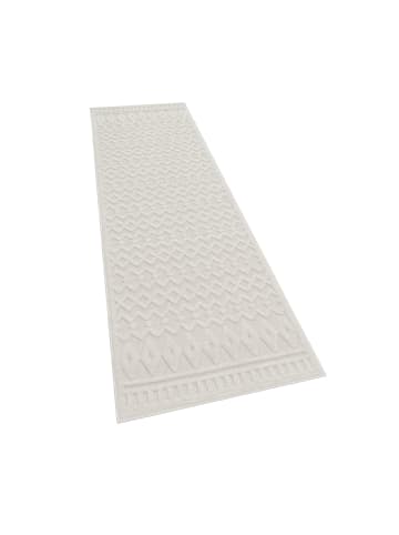 KADIMA DESIGN Teppich Kurzflor Struktur Wohnzimmer in Creme