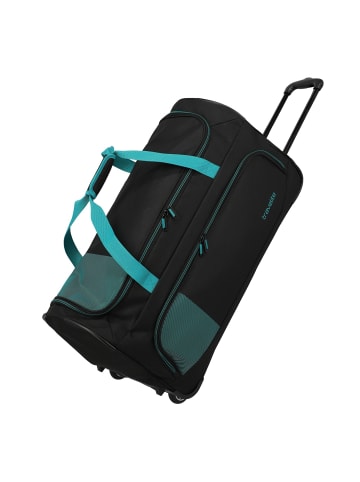 travelite Basics 2 Rollen Reisetasche 71 cm in schwarz-petrol