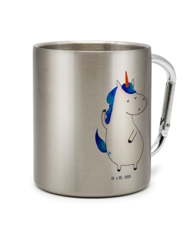 Mr. & Mrs. Panda Trinkbecher Edelstahl Einhorn Mann ohne Spruch in Silber