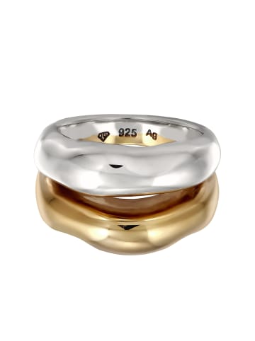 Elli Ring 925 Sterling Silber in Zweifarbig