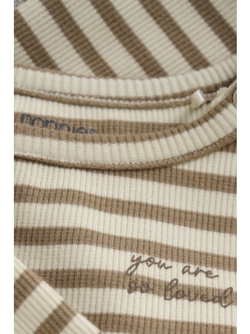 Noppies Langarmshirt Seguin in Stripe pattern Medium Brown