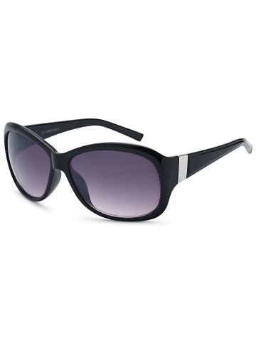 styleBREAKER Sonnenbrille in Schwarz / Grau-Violett Verlauf