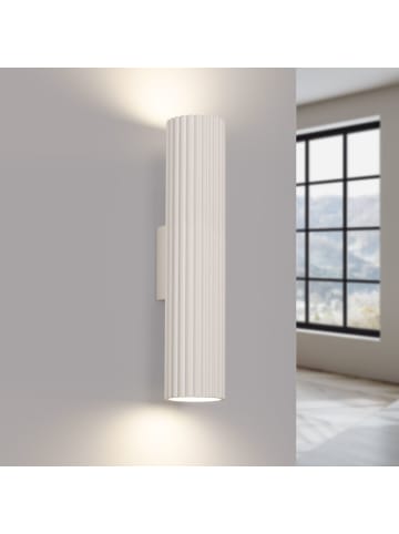 Licht-Erlebnisse Wandlampe (B)6.5 x (H)30 cm in CremeCreme