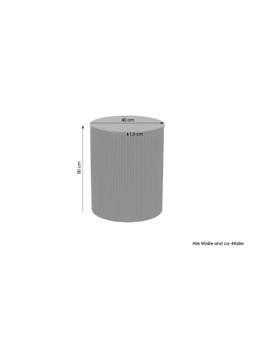 byLiving Beistelltisch OWEN in schwarz - D 40, H 50 cm