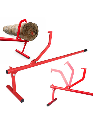 relaxdays Fällheber in Rot - (B)128,5 x (H)40,5 x (T)25 cm