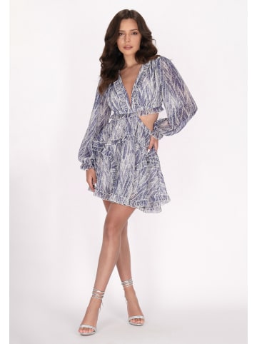 faina Damen Kleid in Blau Mehrfarbig