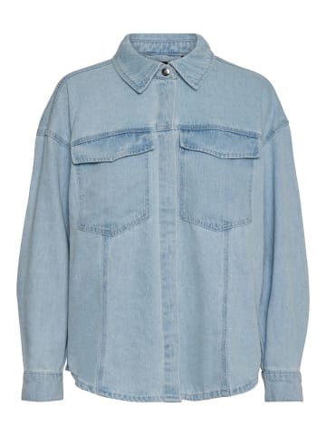 Vero Moda Oversized Denim Bluse Jeans Hemd VMPALOMA in Blau