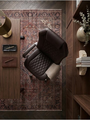 KADIMA DESIGN Bürostuhl MONTEREY Echt-Leder Schreibtischstuhl 120KG in Braun