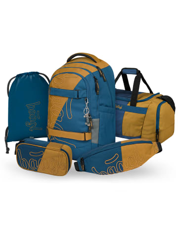 BAAGL 5-tlg. Set: Schulrucksack Skate max in Blau Duo