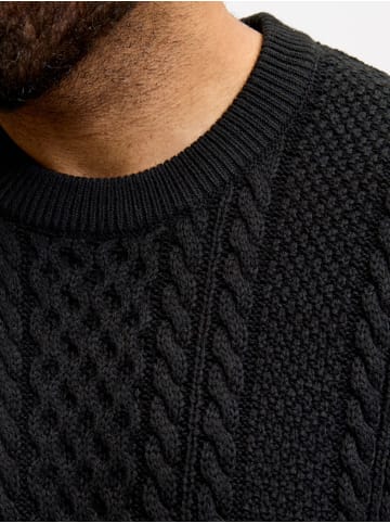 JACK & JONES PLUS Strickpullover in Black
