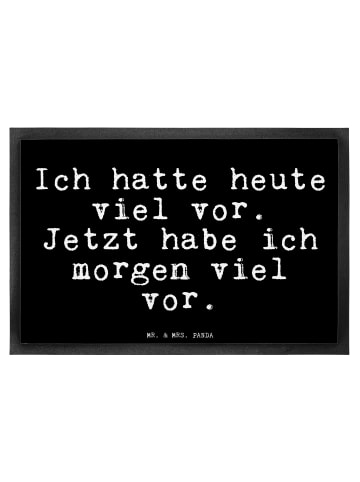 Mr. & Mrs. Panda Fußabstreifer Ich hatte heute viel... mit Spruch in Schwarz