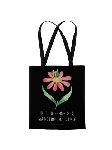 Mr. & Mrs. Panda Tragetasche Hummel Blume mit Spruch in Schwarz