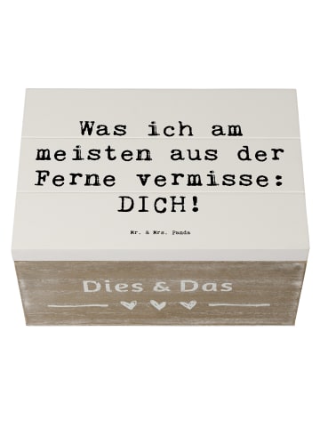 Mr. & Mrs. Panda Kiste Spruch Heimweh Dich mit Spruch in Weiß