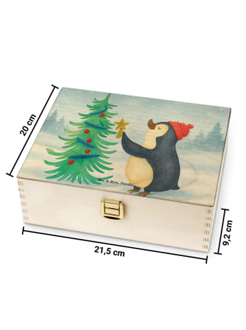 Mr. & Mrs. Panda Teebox Pinguin Weihnachtsbaum Design ohne Spruch in Weiß