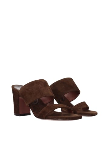 Paris Texas Braun Leder Plateau Sandalen