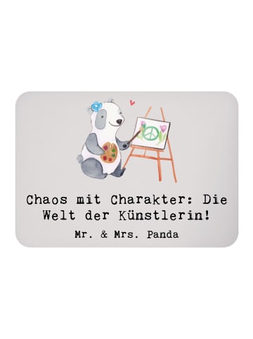 Mr. & Mrs. Panda Magnet Künstlerin Chaos mit Spruch in Grau Pastell