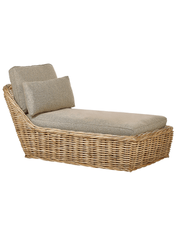 Beliani Gartenliege BELSITO in /Grau - (W) 93 x (H) 100 x (L) 180 cm