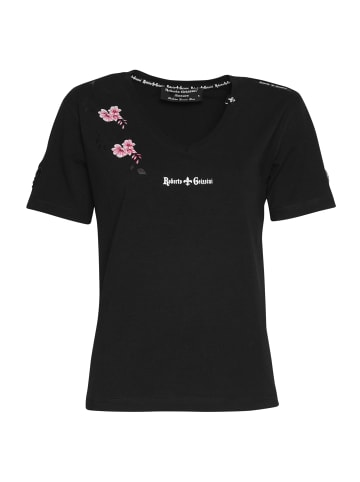 Roberto Geissini Small Flowers T-Shirt Schwarz
