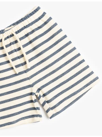 KOTON KURZHOSEN in Ekru Gestreift