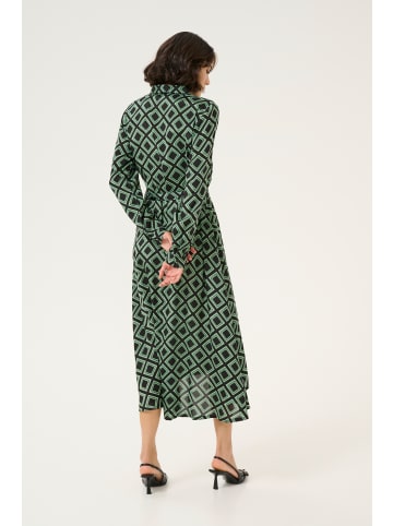Kaffe Kleid KAoline Relaxed fit in Black Deep/Green Geometric