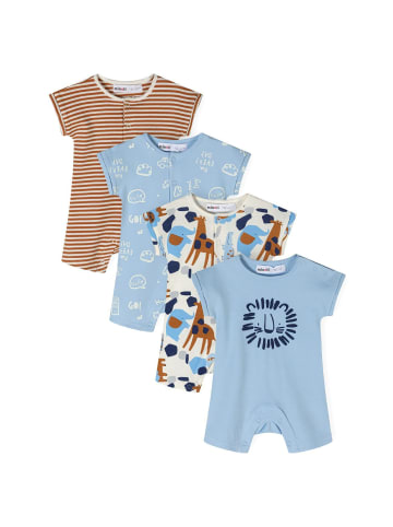 Minoti 4er. Set: Strampler 24babypack4 in hellblau