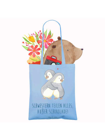 Mr. & Mrs. Panda Schultasche Schwestern Liebe mit Spruch in Sky Blue