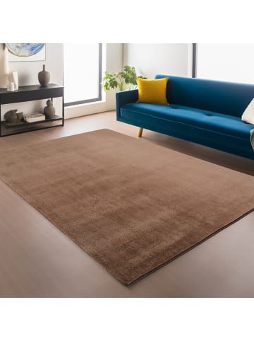 Teppich Boss Kurzflor Teppich Joy 1400, Läufer - Mokka