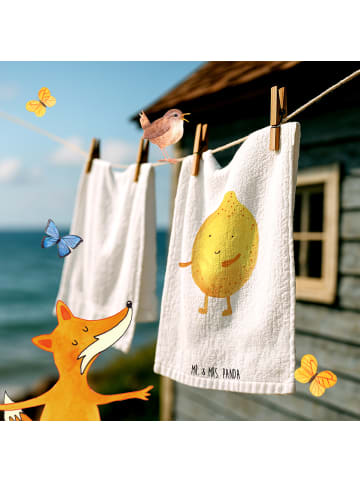 Mr. & Mrs. Panda Gästehandtücher Beste Freunde Zitrone ohne Spruch in Weiß