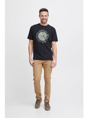 FQ1924 T-Shirt FQTom SS tee w logo print in Dunkelblau