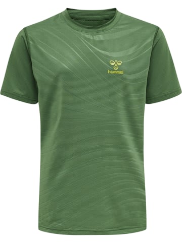 Hummel Hummel T-Shirt Hmlongrid Multisport Kinder Leichte Design Schnelltrocknend in MYRTLE/DARK CITRON