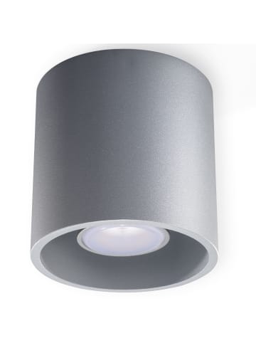 Nice Lamps Deckenleuchte RODA in Grau Aluminium Ø rundes Plafond loft style Gu10 NICE LAMPS