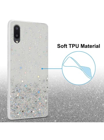 cadorabo Hülle für Samsung Galaxy A02 / M02 Glitter in Transparent mit Glitter