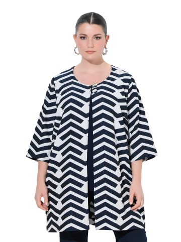 Ulla Popken Blusenjacke in dunkles marine