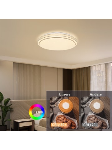 ZMH Deckenleuchte Warmweiß in Silber