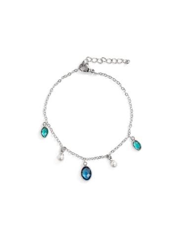 Luxenter Luxenter bracelet in metal alloy with rhodium finish and white pearl - Sewi