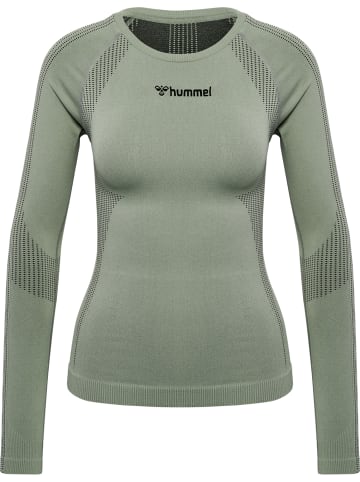 Hummel Hummel T-Shirt Hmlmt Yoga Damen Dehnbarem Atmungsaktiv Schnelltrocknend Nahtlosen in SEAGRASS