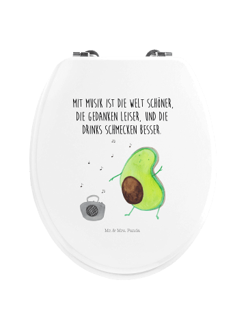 Mr. & Mrs. Panda WC Sitz Avocado Tanzen mit Spruch in Weiß