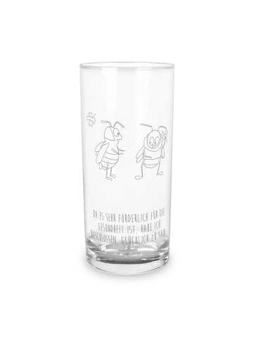 Mr. & Mrs. Panda Glas Hummeln Kleeblatt mit Spruch in Transparent