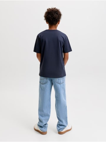 JACK & JONES Junior T-Shirt Jjedenver Logo Tee Biobaumwolle in navy blazer