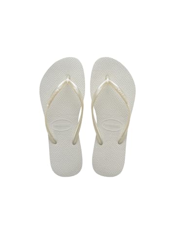 Havaianas Kinder-Flip-Flops zum Hineinschlüpfen, schmal geschnitten Weiß