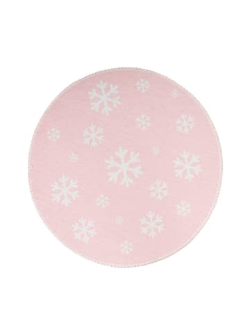 Arte Espina Wohnzimmer Teppich – Kurzflorteppich Bambini 425 in rosa - rund