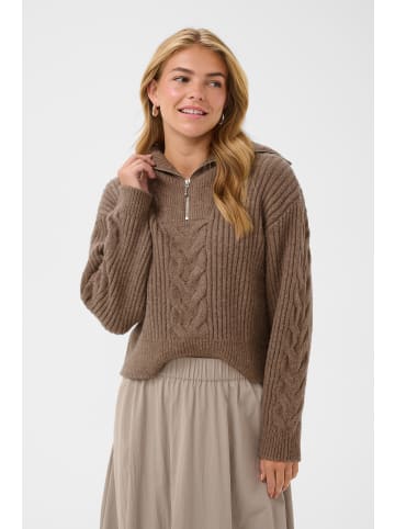 SAINT TROPEZ Strickpullover TalmaSZ Gerade Passform in Toasted Coconut Melange