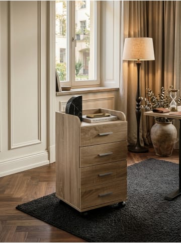 KADIMA DESIGN Rollcontainer WL5.749 40x70,5x33cm , Schreibtisch-Container in Sonoma